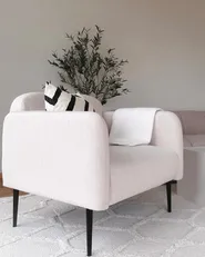 Armchair STOUBY Linen Light Beige_920194