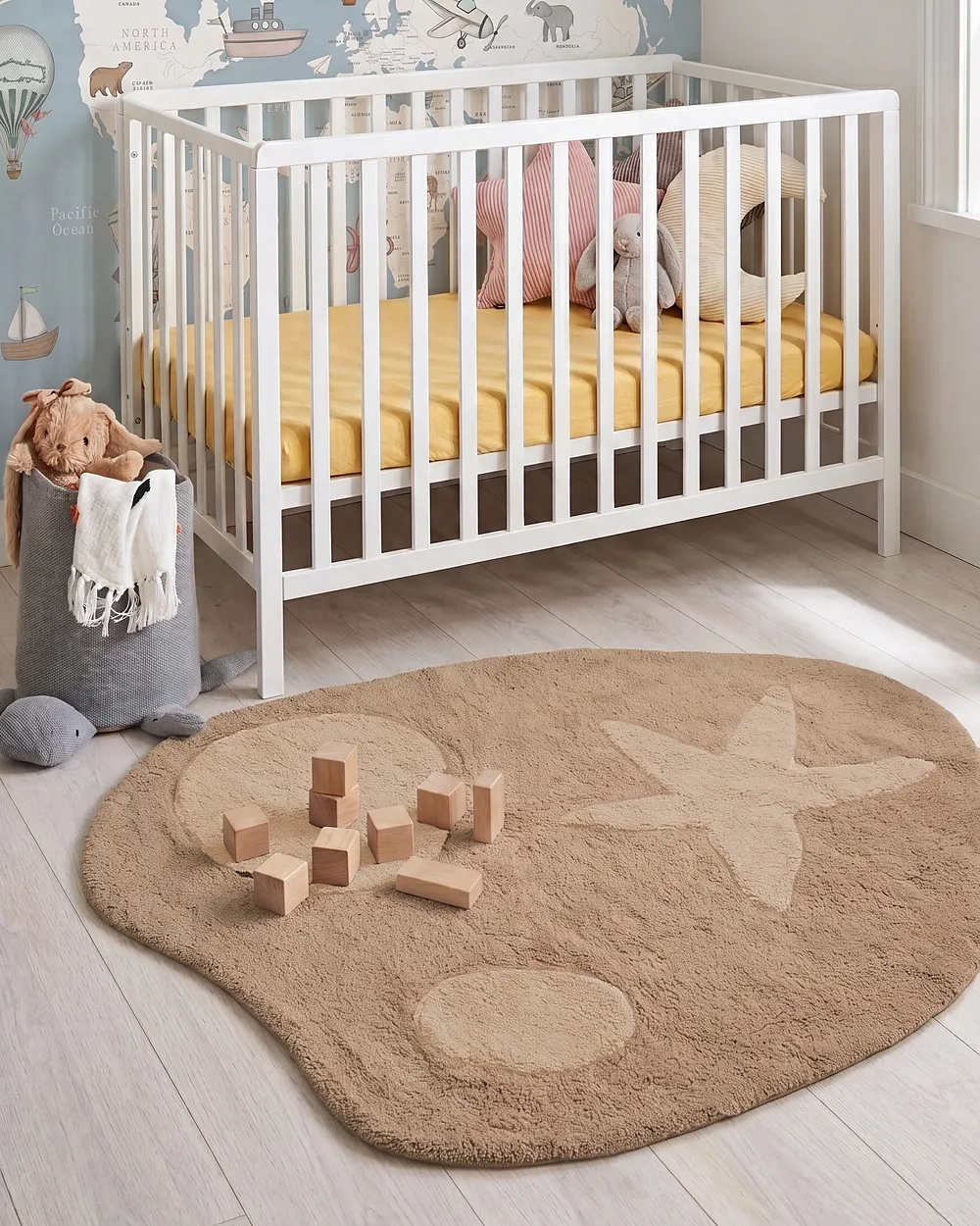 Barneteppe IRINGAL  Beige ø 120 cm Bomull