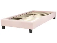 Bed without Headboard Boucle ROANNE 90 x 200 cm (EU Single) Pastel Pink_903071