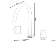 Basin Mixer Tap PILCOMAYO Brass Silver_998805
