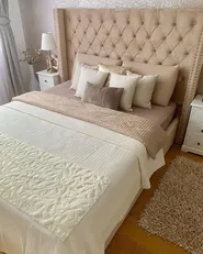 Sänky Sametti LUBBON 180 x 200 cm Beige_806301