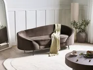 Soffa 2-sits SAVAR Sammet Mörkbrun_1045732