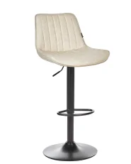 Set med 2 barstolar DUBROVNIK Vridbar Konstläder Ljusbeige_933729