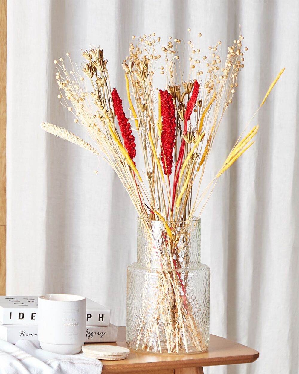 Dried Flower Bouquet PAMPELUNA 65 cm Natural