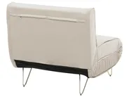 Single Sofa Bed VESTFOLD Velvet Beige_850962