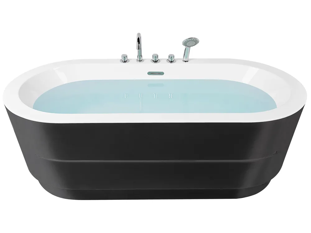 Freestanding Bathtub EMPRESA 1700 x 800 mm with Fixtures Black