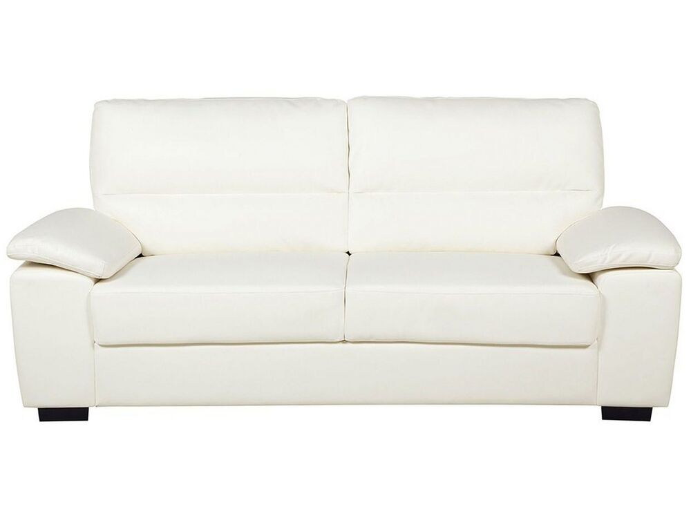 Soffa 3-sits VOGAR Konstläder Off-White