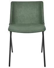 Set of 2 Dining Chairs ESBON Fabric Dark Green_942491