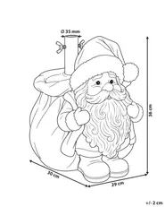 Christmas Tree Stand KALLO 30 cm Santa Claus Red_1185260