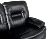 Manuell reclinersoffa 2-sits BERGEN Konstläder Svart_1060521