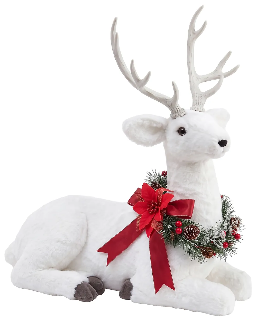 Joulukoriste LISALMI 56 cm Poro Valkoinen
