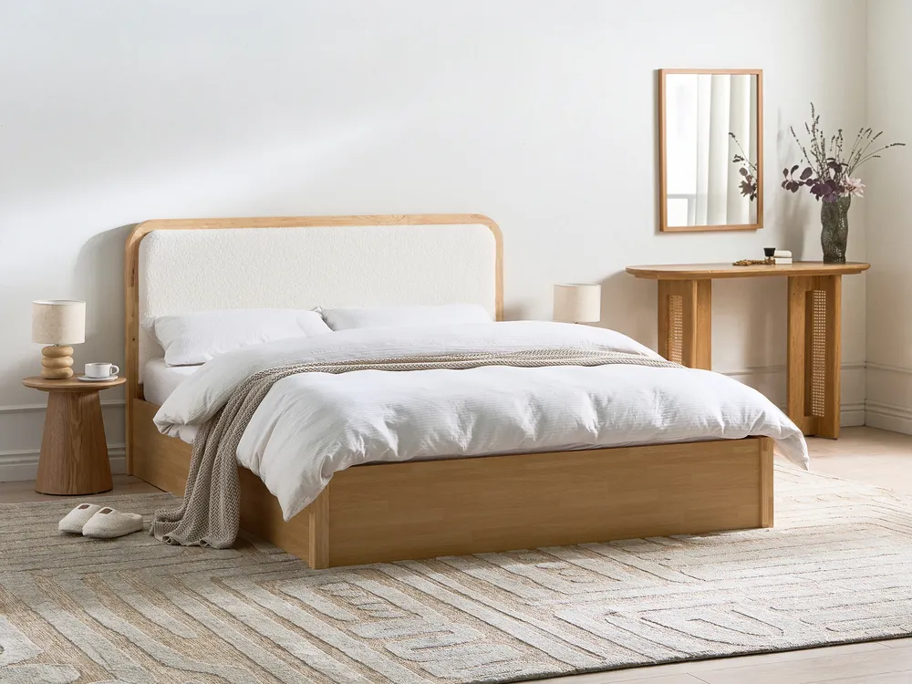 Ottoman Bed Light Brown PEROUGES Various Sizes