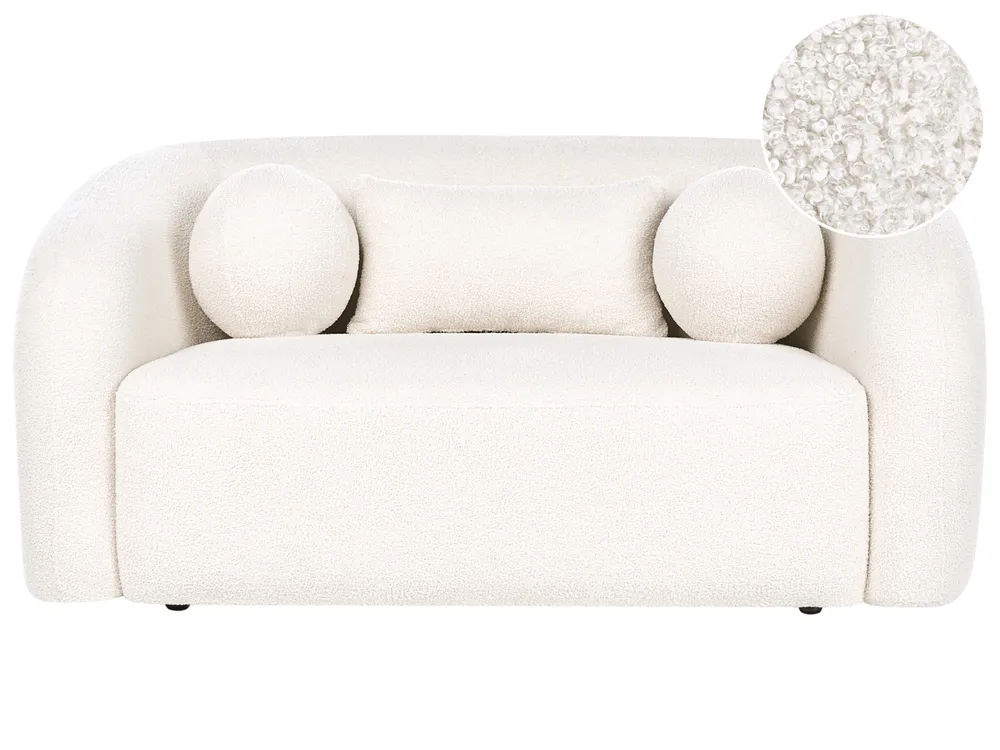 Sofa 2 Seater EGEDAAL Boucle White