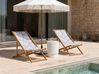 Set of 2 Sun Lounger Replacement Fabrics ANZIO/AVELLINO 113 x 44 cm Grey