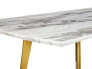 Jatkettava ruokapöytä MOSBY Marmorikuvio/kulta 160/200 cm 90 cm_793888