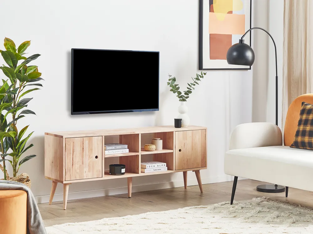 TV Stand CHANDLER Wood Light Brown