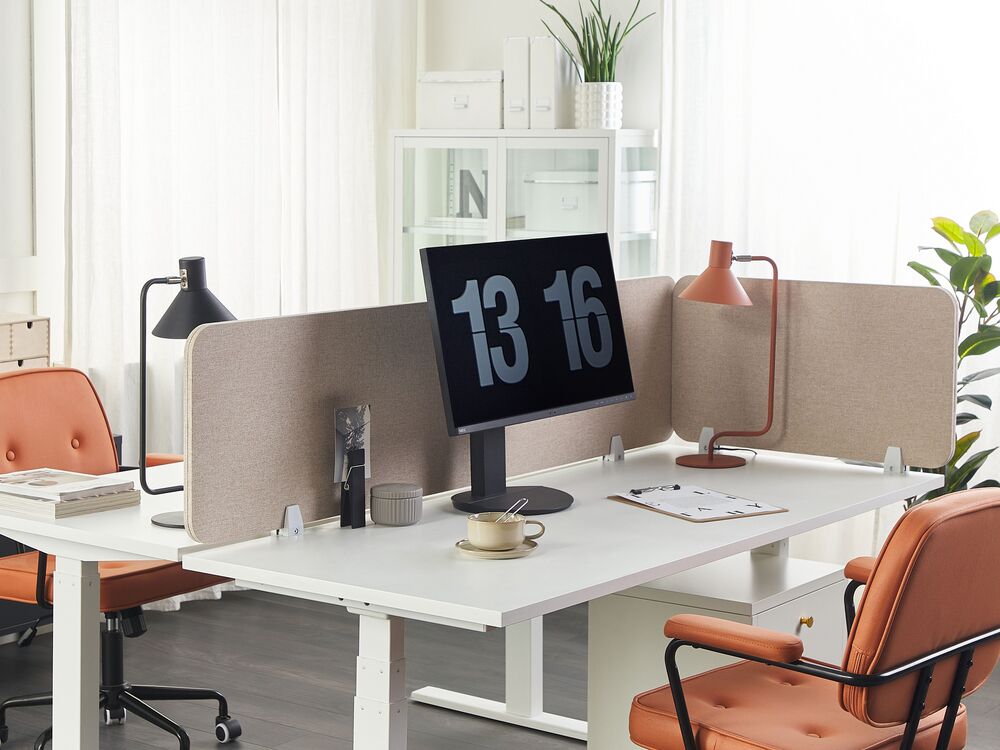 Skiljevägg för skrivbord WALLY 72 x 40 cm Beige