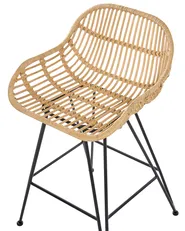 Set of 2 Bar Chairs TERRELL Rattan Natural_1072271