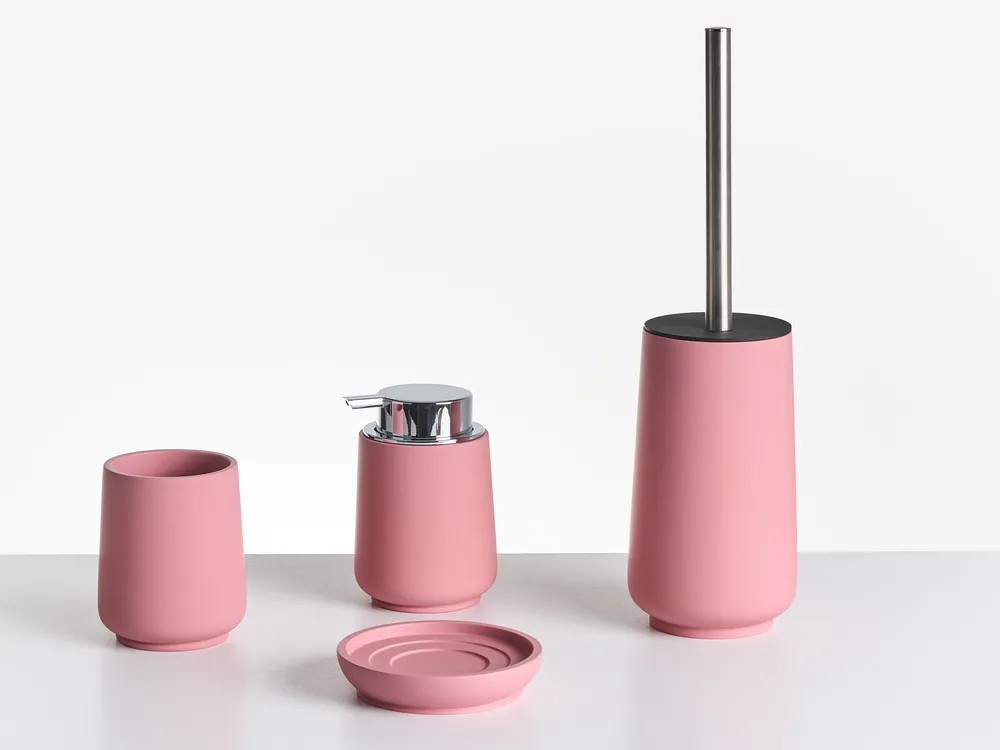4-Piece Bathroom Accessories Set SUCHES Pink