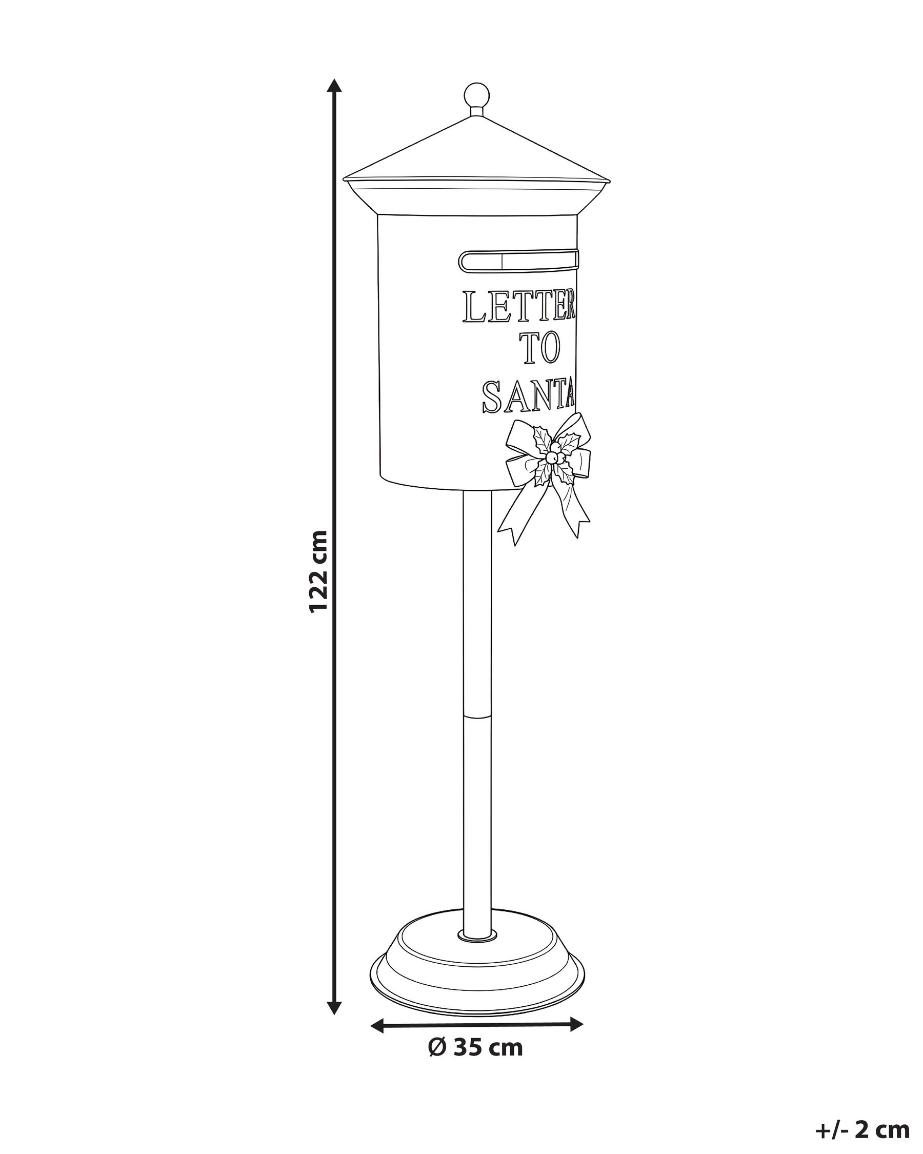 Joulupukin postilaatikko UTSJOKI 122 cm Punainen_1173684