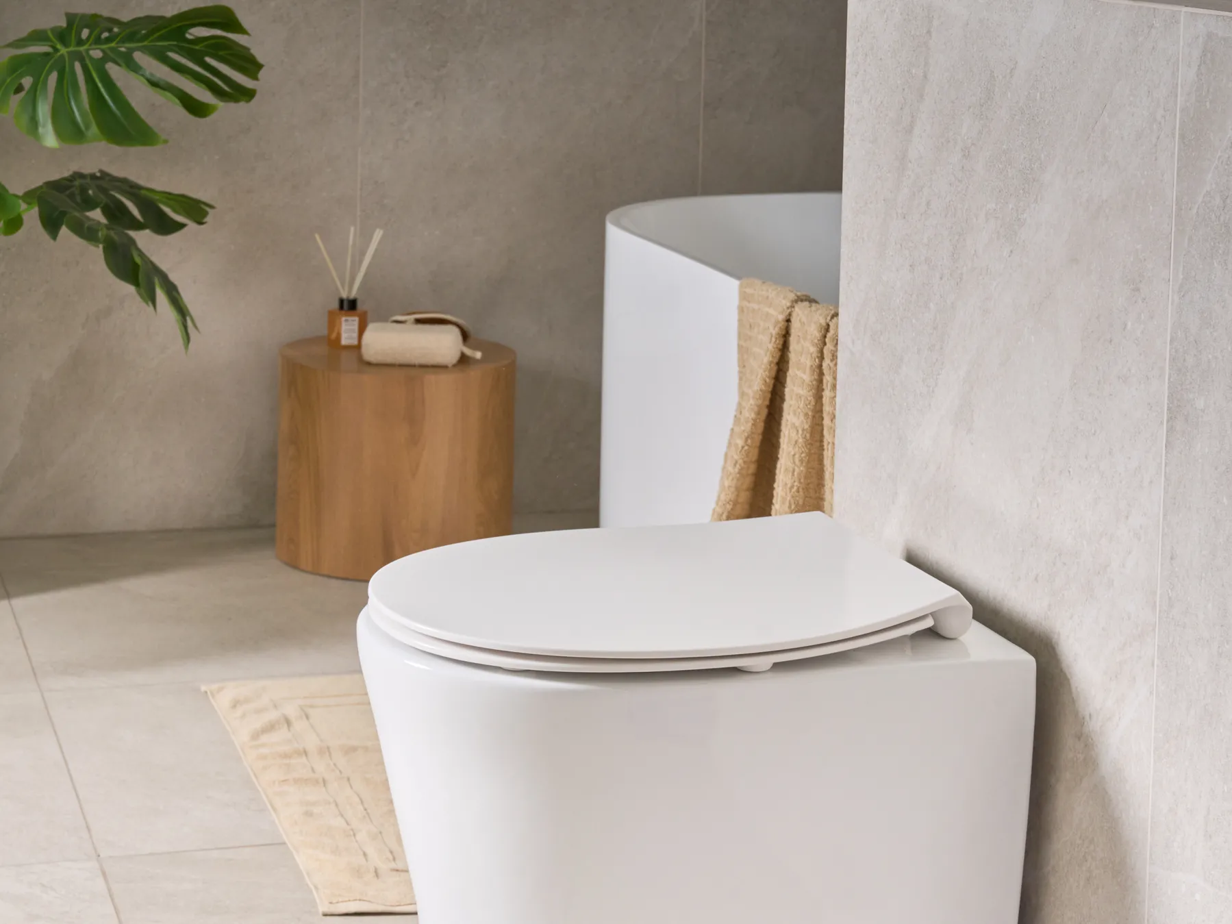 Toalettsits PUTUMAYO  Smal Mjukstängande Duroplast Vit_1016535