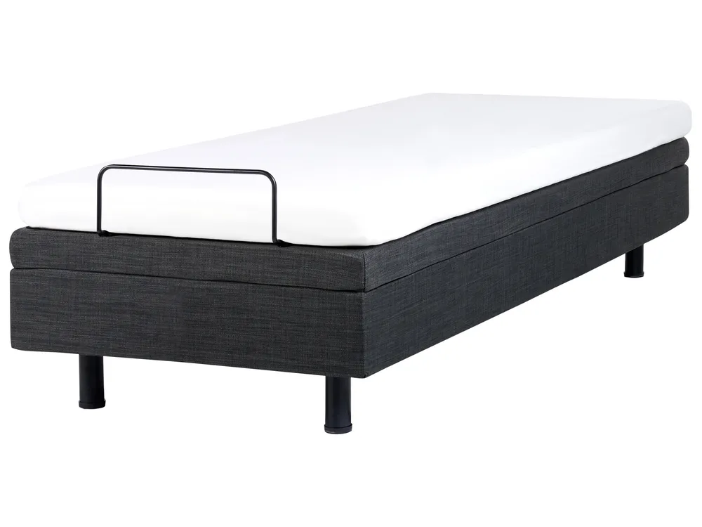 Adjustable Bed without Headboard Fabric DUKE 90 x 200 cm (EU Single) Dark Grey_971198