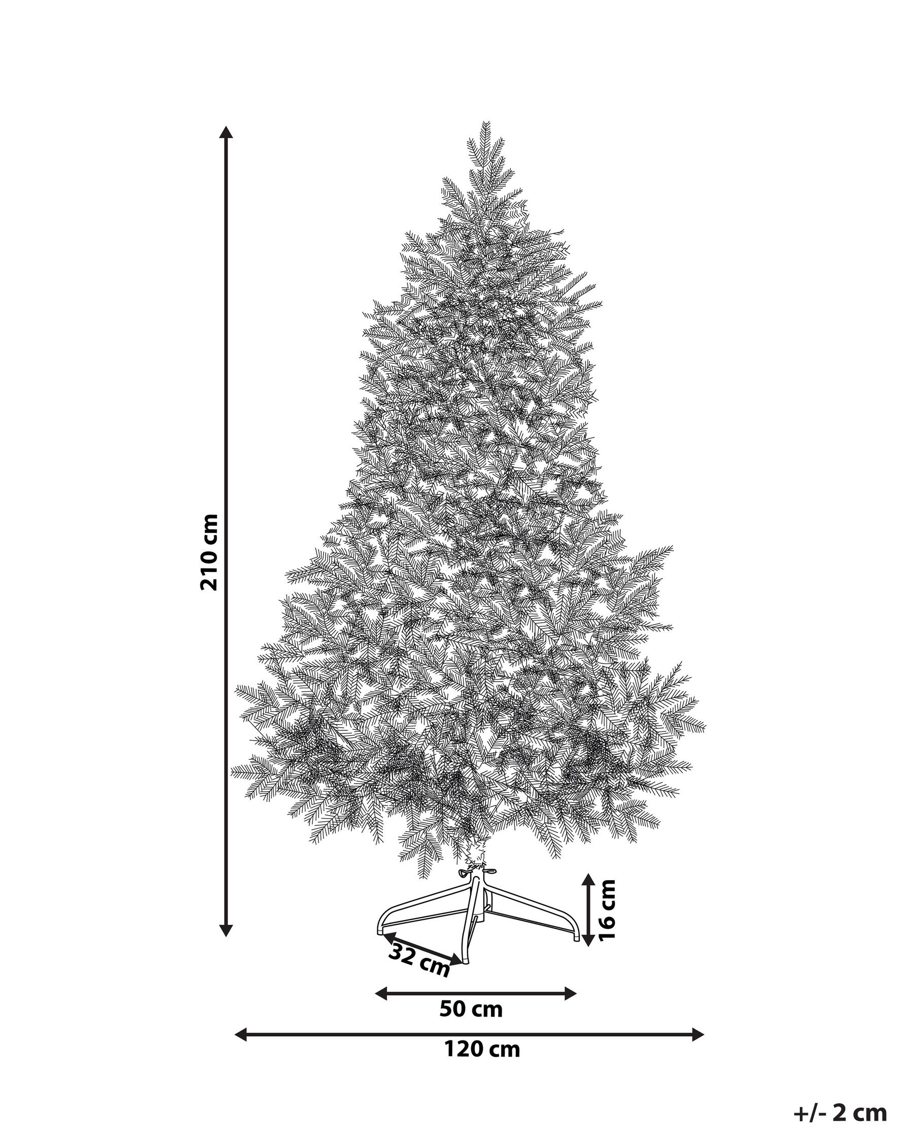 Artificial Snowy Christmas Tree LED TATLOW 210 cm Green_813198