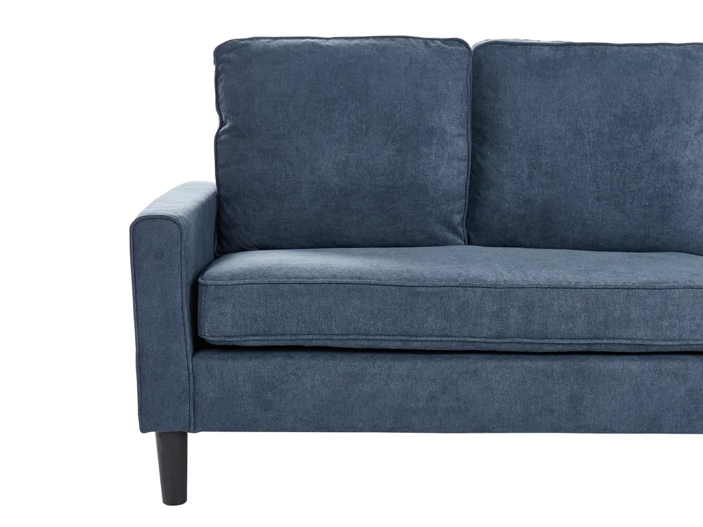 Sofa 3 Seater AVESTA with Ottoman Fabric Dark Blue_768392