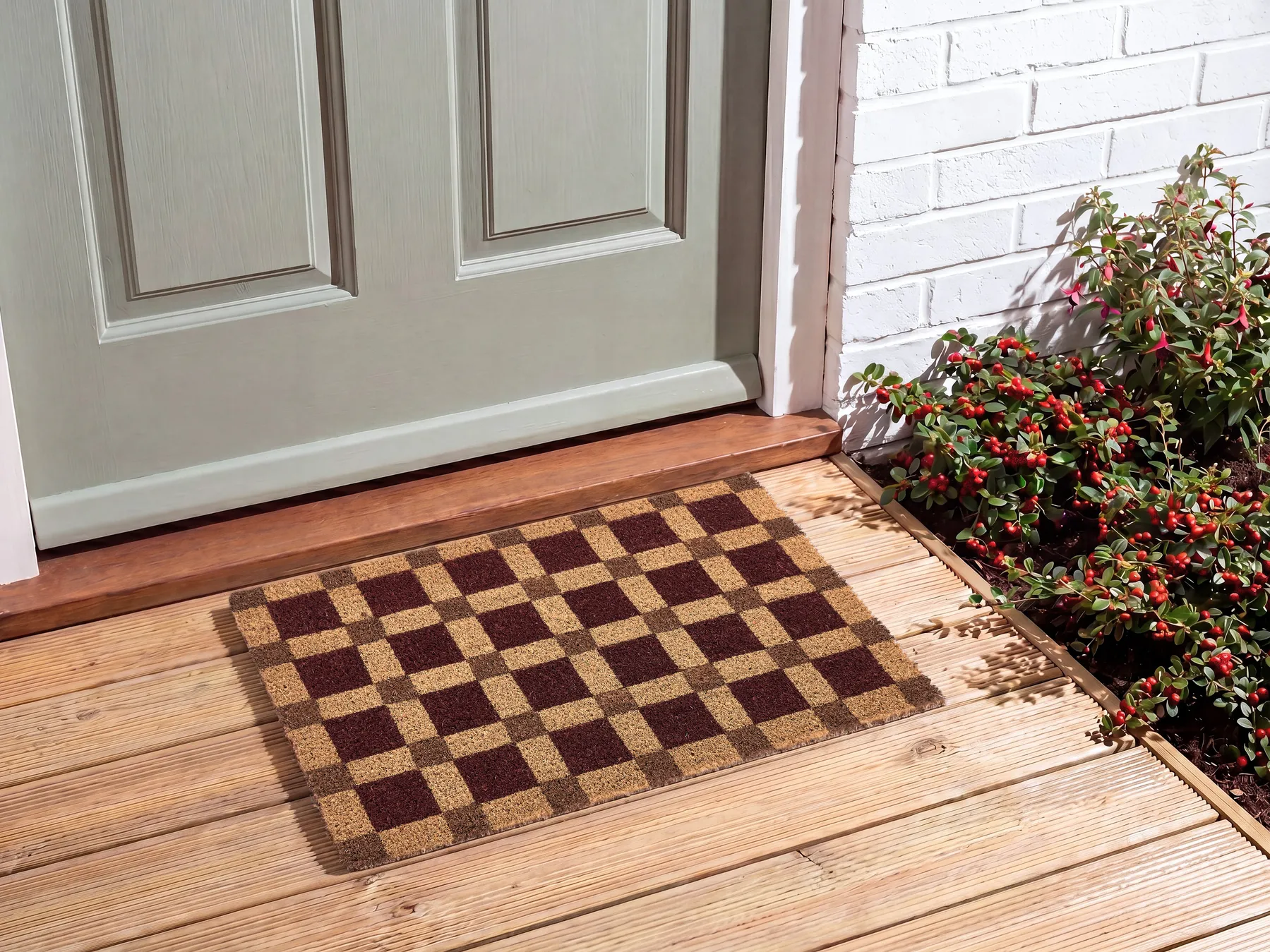 Doormat VILLASIS Beige/ Brown 40 x 60 cm Coir_1079004