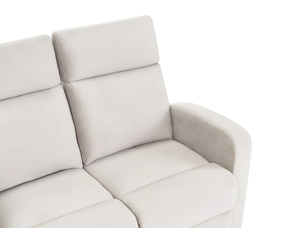 Manuell reclinersoffa 2-sits VERDAL Inklusive fotstöd Sammet Beige_1081129