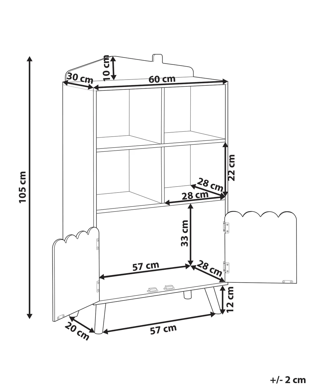 2 Tier Shelving Unit LACKEY 105 cm Light Green_950103