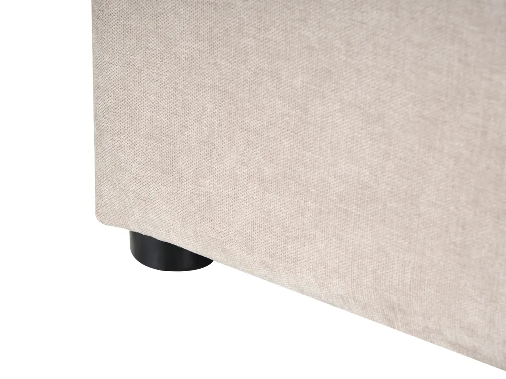 Ottoman Bed QUILLIEN Chenille Light Beige 180 x 200 cm (EU Super King)_989540