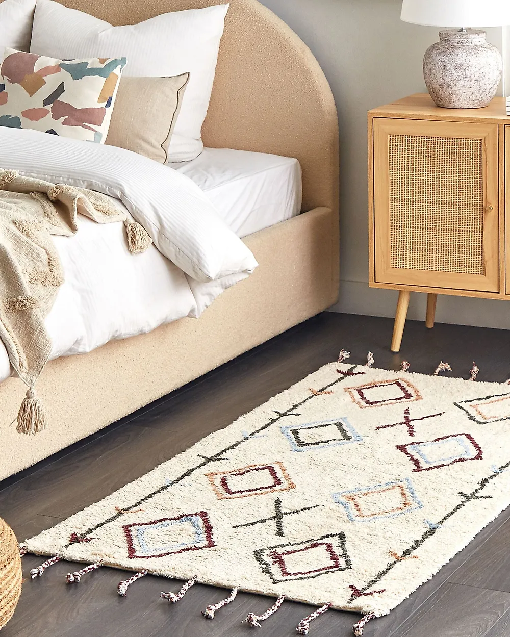 Rug CORUM Beige 80 x 150 cm Cotton_1178475