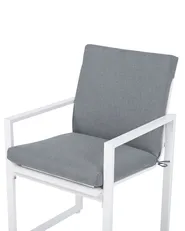 Set of 2 Garden Chairs with Cushions PANCOLE Fabric Grey_739007