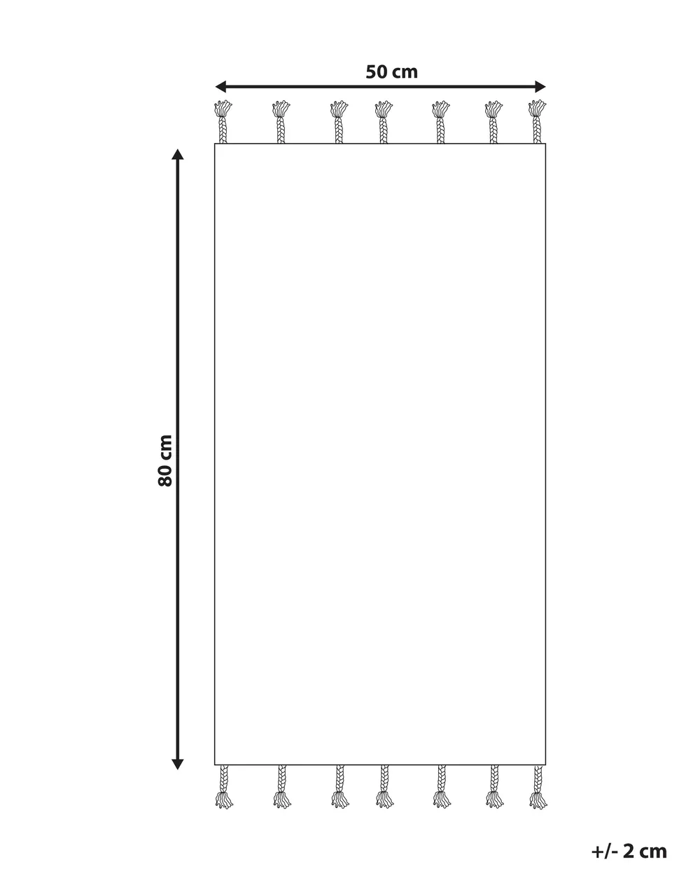 Badrumsmatta OLTAN Beige 50 x 80 cm Bomull_905626