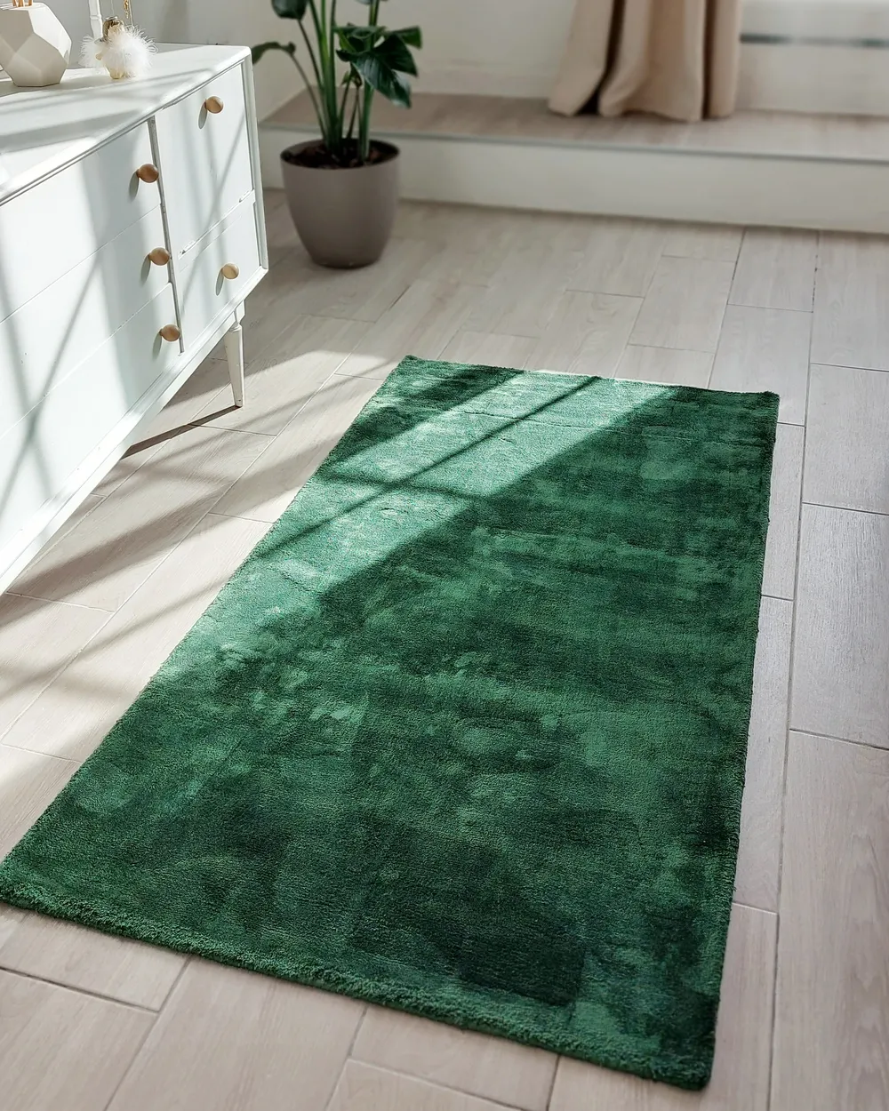 Rug GESI II Dark Green 80 x 150 cm Viscose_871901