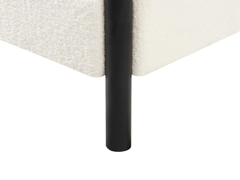 Himmelssäng Bouclé DANNEMOIS 140 x 200 cm Off-White_960933