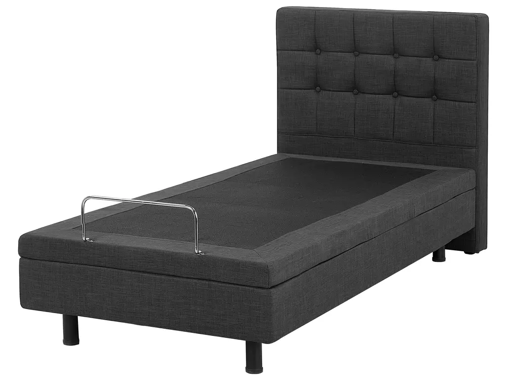 Adjustable Bed Fabric DUKE 90 x 200 cm (EU Single) Dark Grey_734391