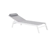 Sun Lounger CATANIA Reclining Metal Grey_741370