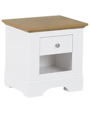 Sängbord med förvaringslåda WINGLAY Vit_754585