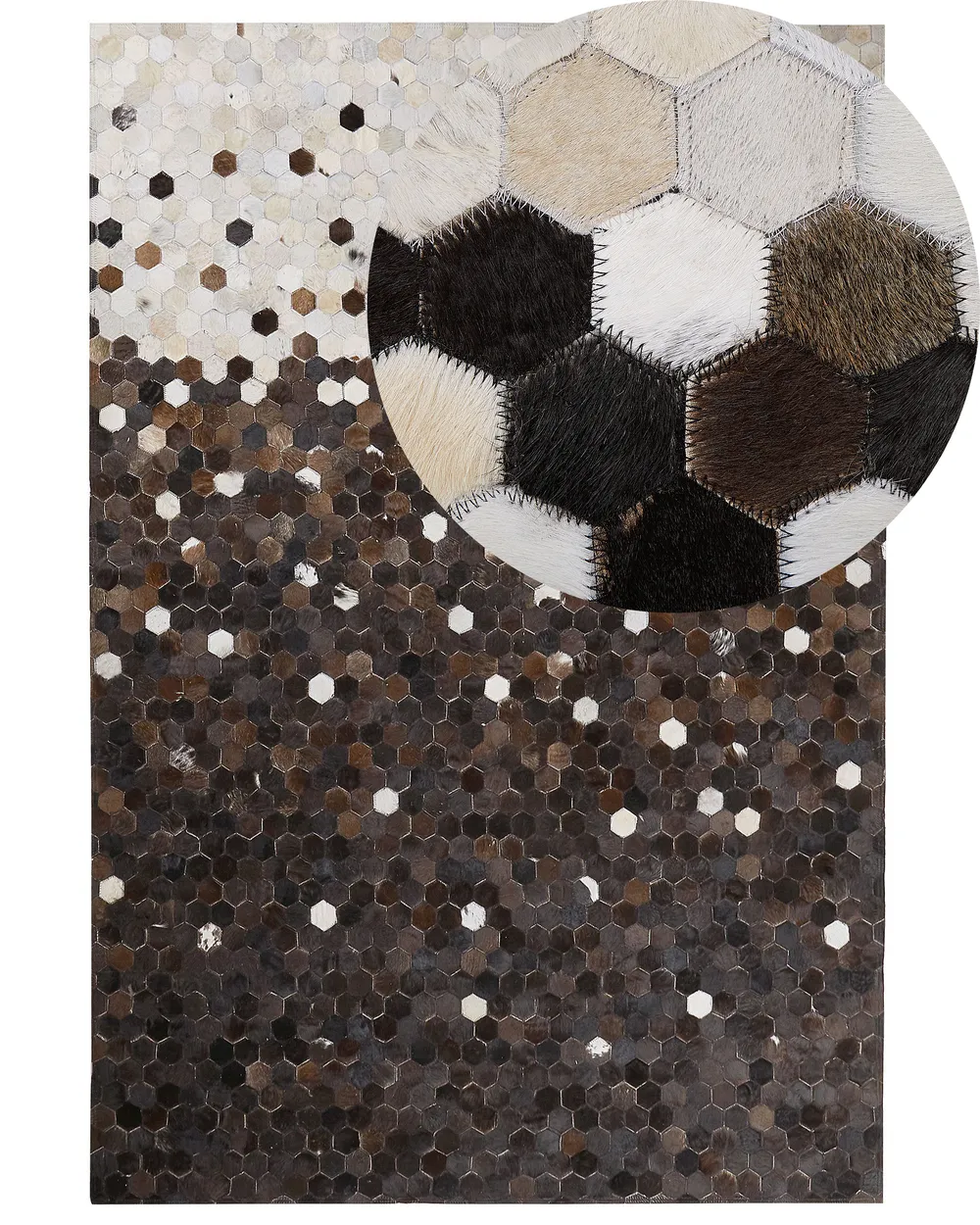 Rug EYIM Brown 160 x 230 cm Leather