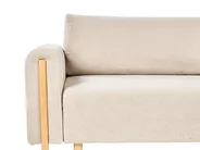Sofa Bed 3 Seater KVAM with Storage Boucle Light Beige_1021833