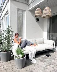 Garden Sofa 3 Seater ESPERIA Metal Grey_916939