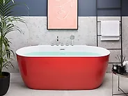 Kylpyamme vapaasti seisova ROTSO 170 x 80 cm Punainen_1178210