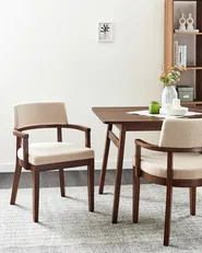 Ruokatuolisetti 2 kpl DALBO Buklee Ruskea/vaaleanbeige_949212