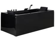 Kulmaporeamme LED-valolla VARADERO 183 x 90 cm Musta Vasen_747752