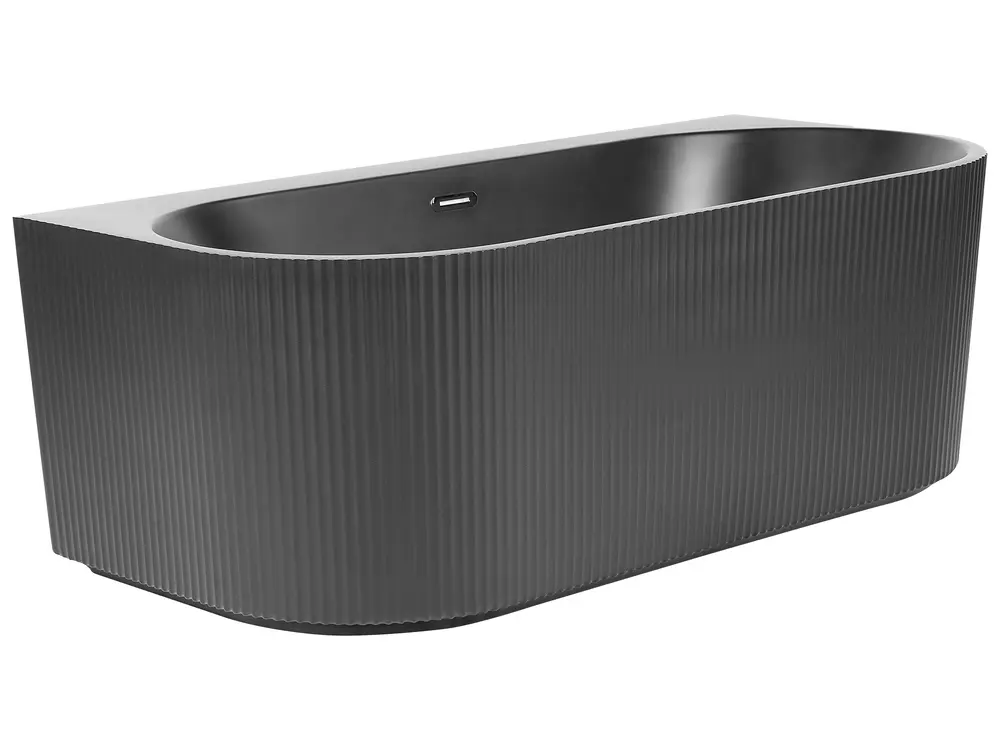 Badkar med rygg mot väggen GOCTA 1700 x 800 mm Svart_879141