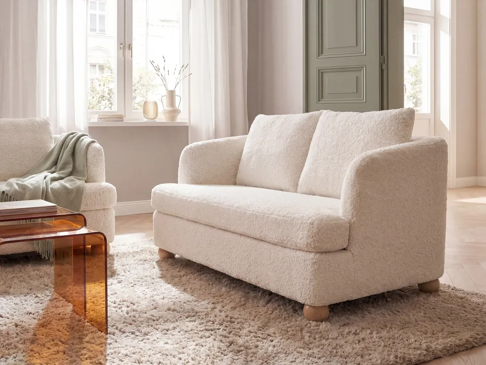 Living Room Set 6 Seater RATTVIK Boucle Off-White_1066728