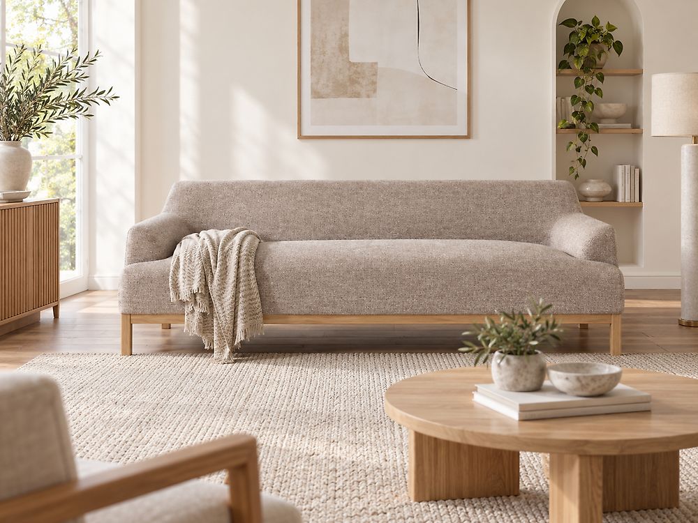 Soffa 3-sits SOSJO Ljusbrun