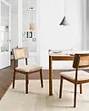 Ruokatuolisetti 2 kpl EMBAR Puu Ruskea/vaaleanbeige